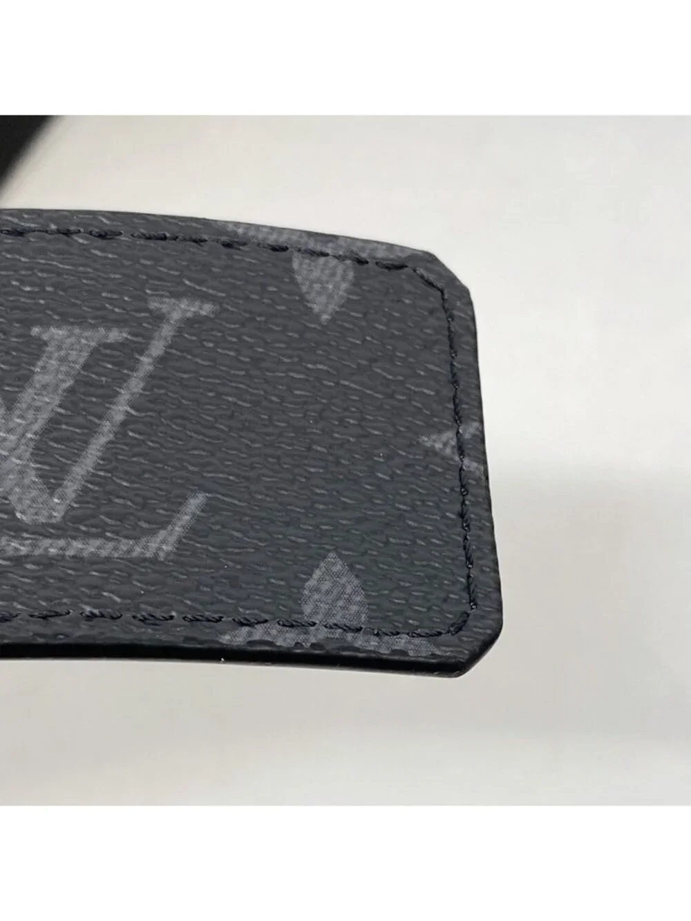 Louis Vuitton Belt Monogram Eclipse Ceinture LV Initial Black